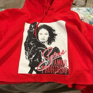 Red Selena Graphic Hoodie